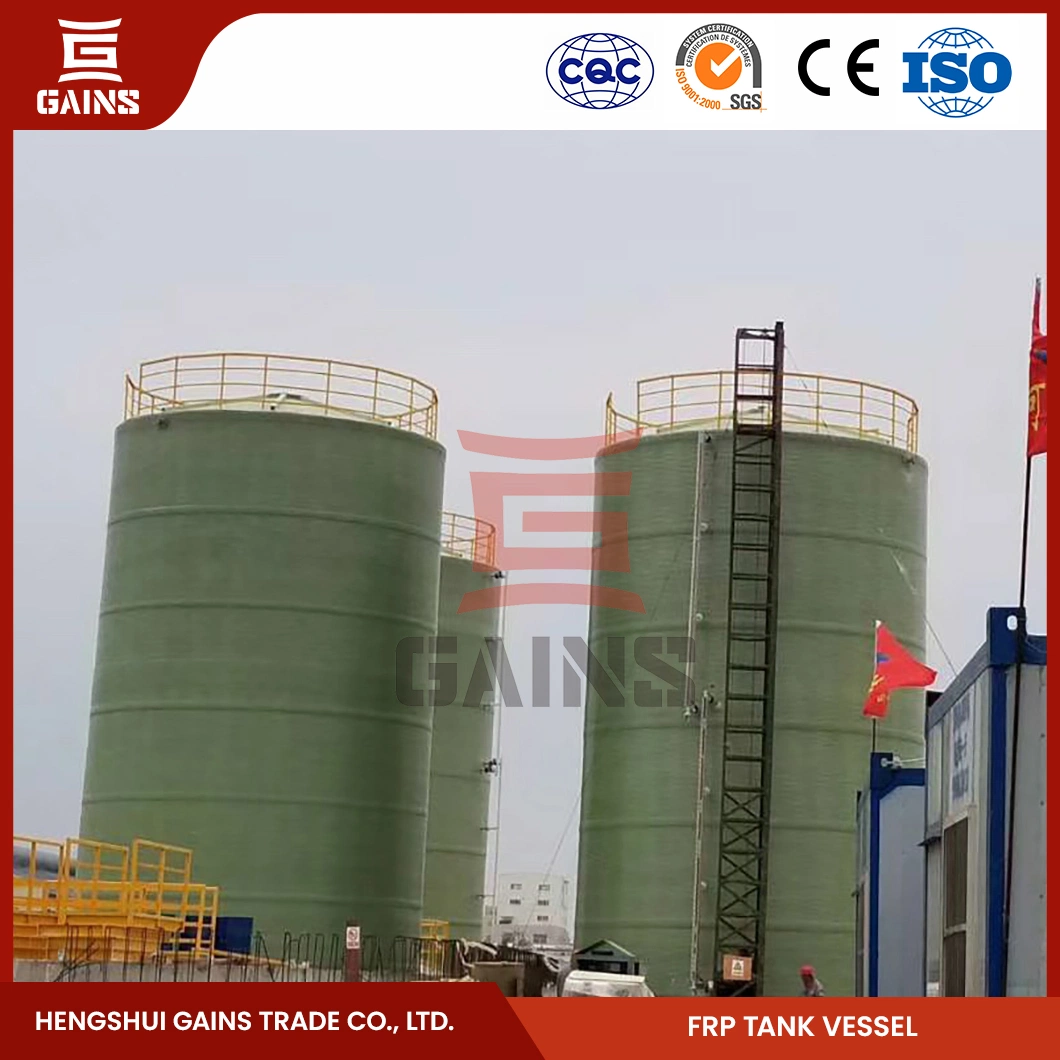 Gains FRP Winding Storage Tank Factory China FRP Vertical Tank Winding