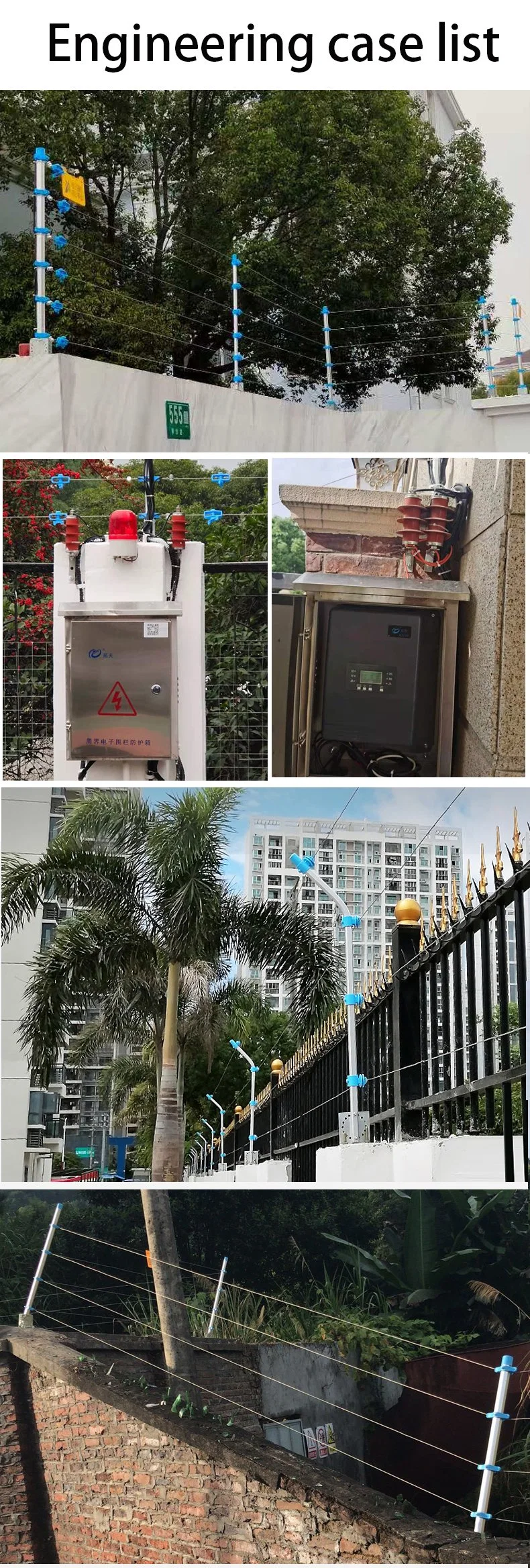 High Voltage Pulse Electric Fence Main Engine Complete Alarm System Single and Double Defense Zone Accessories Fence Guardrail Anti-Theft Power Grid