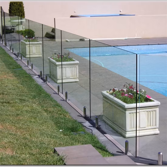 Factory Manufacture Balcony Glass Guardrail /Home Pool Glass Railing / Frameless Glass Fencing, Security Glass Fencing