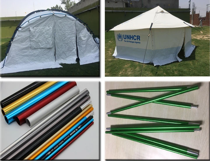 Durable Ultralight Outdoor Mountaineering Adjustable Fiberglass Custom Aluminum Tent Poles