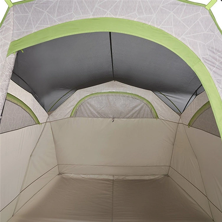 Camping Tent Outdoor Camping Tent Large Space Lightweight Portable Tent Polyester Material Fiberglass Pole