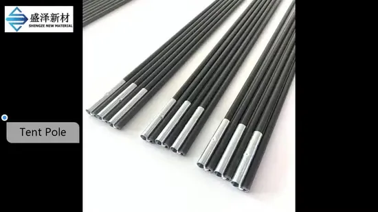 6.9mm 7.9mm High Elasticity Fiberglass Rod Pole with Matel Pipe Tube Cap for Touring Car Camping/Beach/Advertising Tent