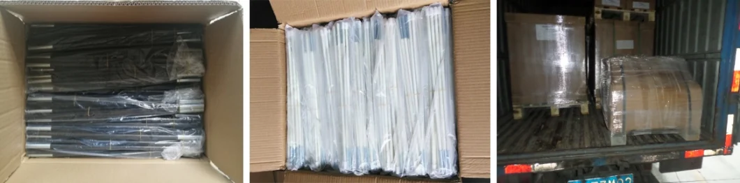 6.9/7.9/9.5/11/12.7mm Flexible Folding with Aluminum Tube FRP Fiberglass Camping Tent Poles GRP Pultruded Profiles