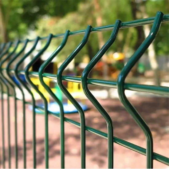 PVC Coated 3D Curved Panels Wire Mesh Fence Garden Fence Steel Fence Top Curve Fence Door Anti