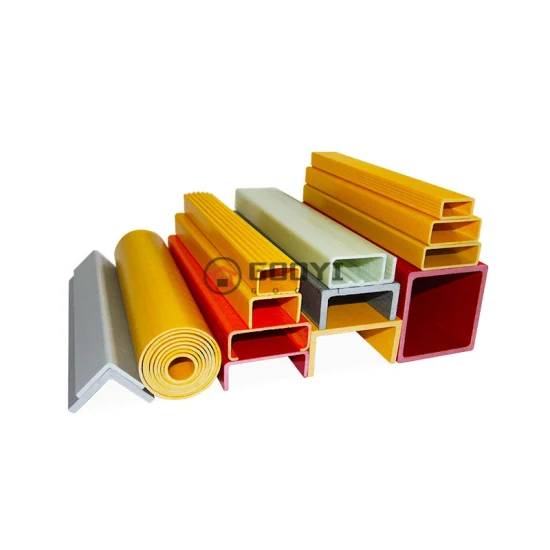 Customized FRP GRP Pultrusion Rectangles and Square Tube Fiberglass Profiles