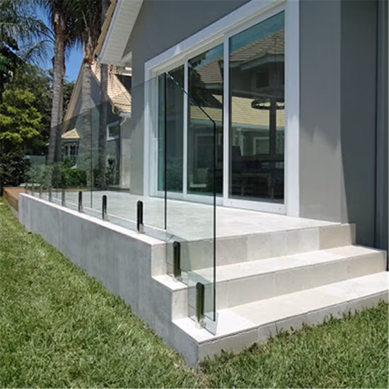 Factory Manufacture Balcony Glass Guardrail /Home Pool Glass Railing / Frameless Glass Fencing, Security Glass Fencing
