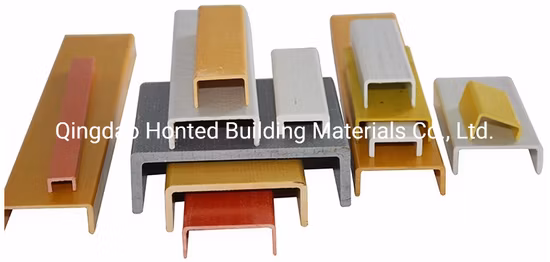 Customized Design FRP Tube/Angle/Channel/Beams/Stair Nosing Rod Fiberglass FRP Pultrusion Profile, F