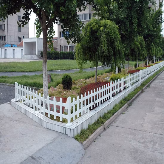 PVC Lawn Guardrail Plastic Steel Flower Bed Grassland Garden Fence